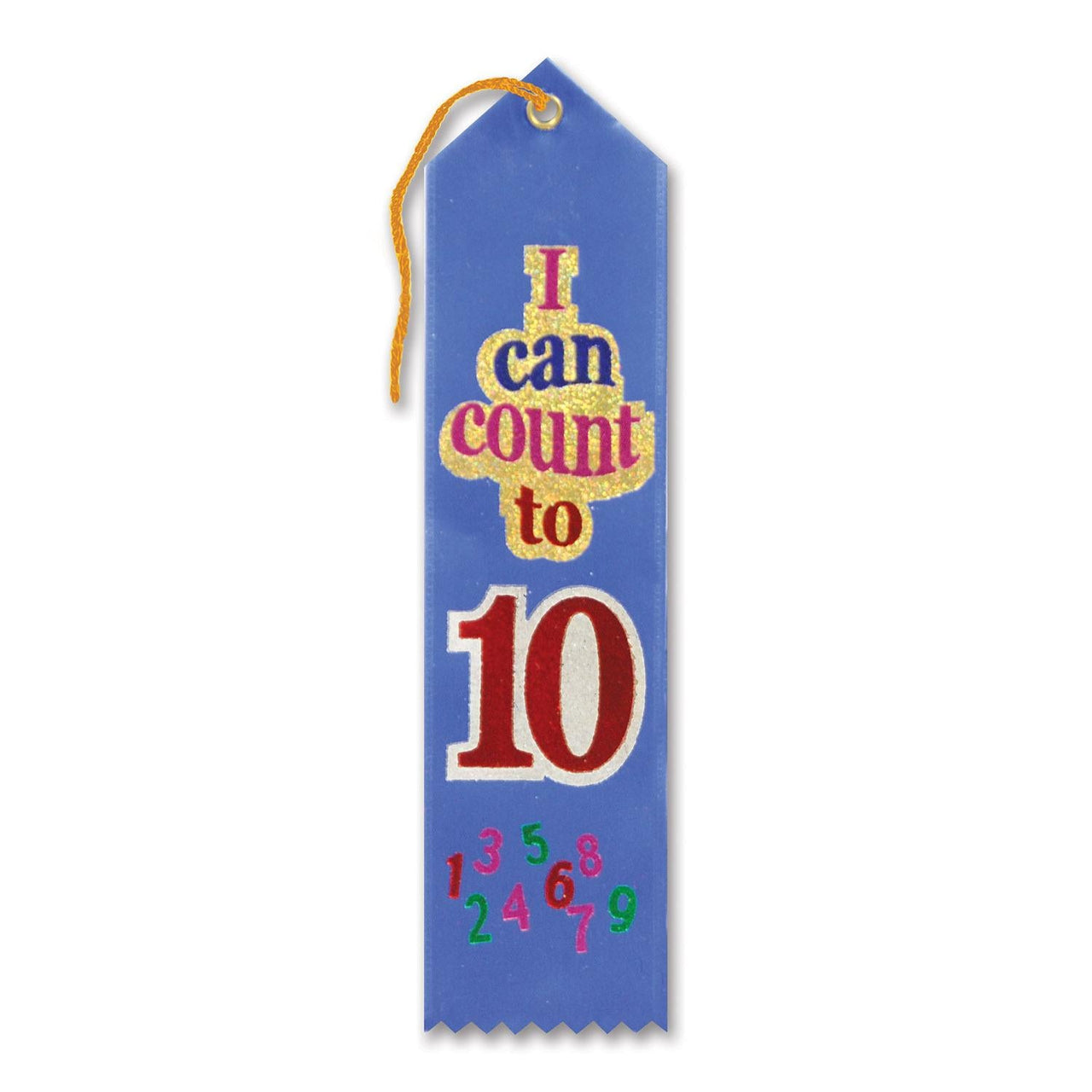 I Can Count To Ten Award Ribbon - Bulk 6 Pack
