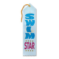 Swim Star Award Party Ribbon - Bulk 6 Pack