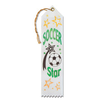 Soccer Star Award Ribbon - Bulk 6 Pack