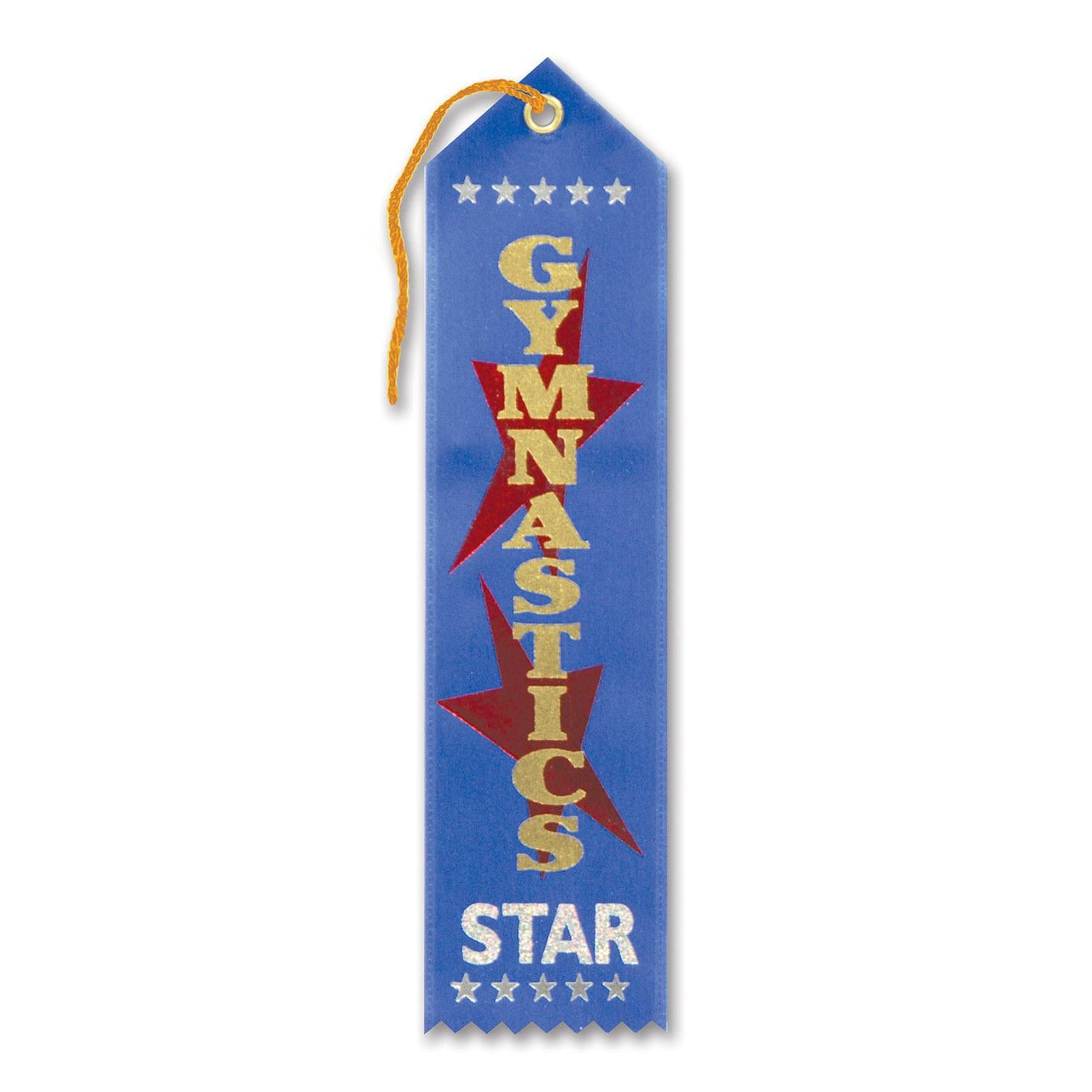 Gymnastics Star Award Party Ribbon - Bulk 6 Pack