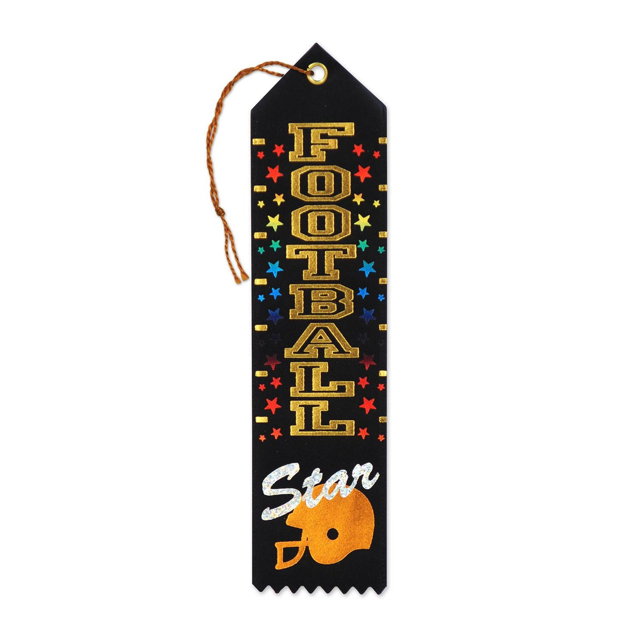 Football Star Award Ribbon - Bulk 6 Pack