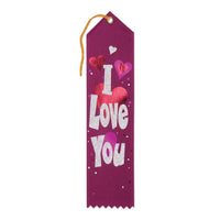 Valentine's Day I Love You Award Ribbon - Bulk 6 Pack