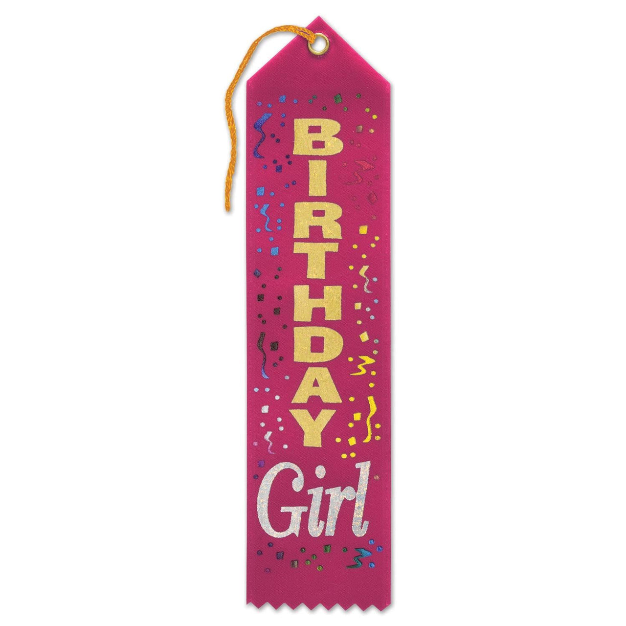 Birthday Girl Award Ribbon- Dark Pink - Bulk 6 Pack