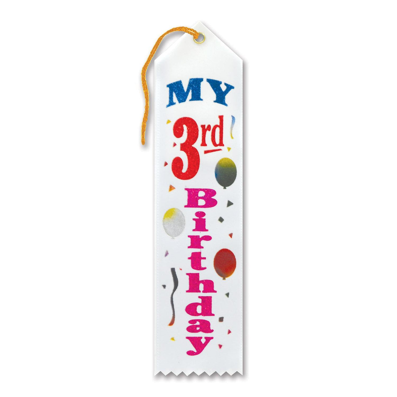 My 3rd Birthday Party Award Ribbon - Bulk 6 Pack