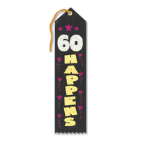 60 Happens Award Ribbon - Bulk 6 Pack