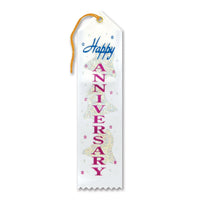Happy Anniversary Award Ribbon - Bulk 6 Pack