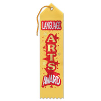Language Arts Award Ribbon - Bulk 6 Pack