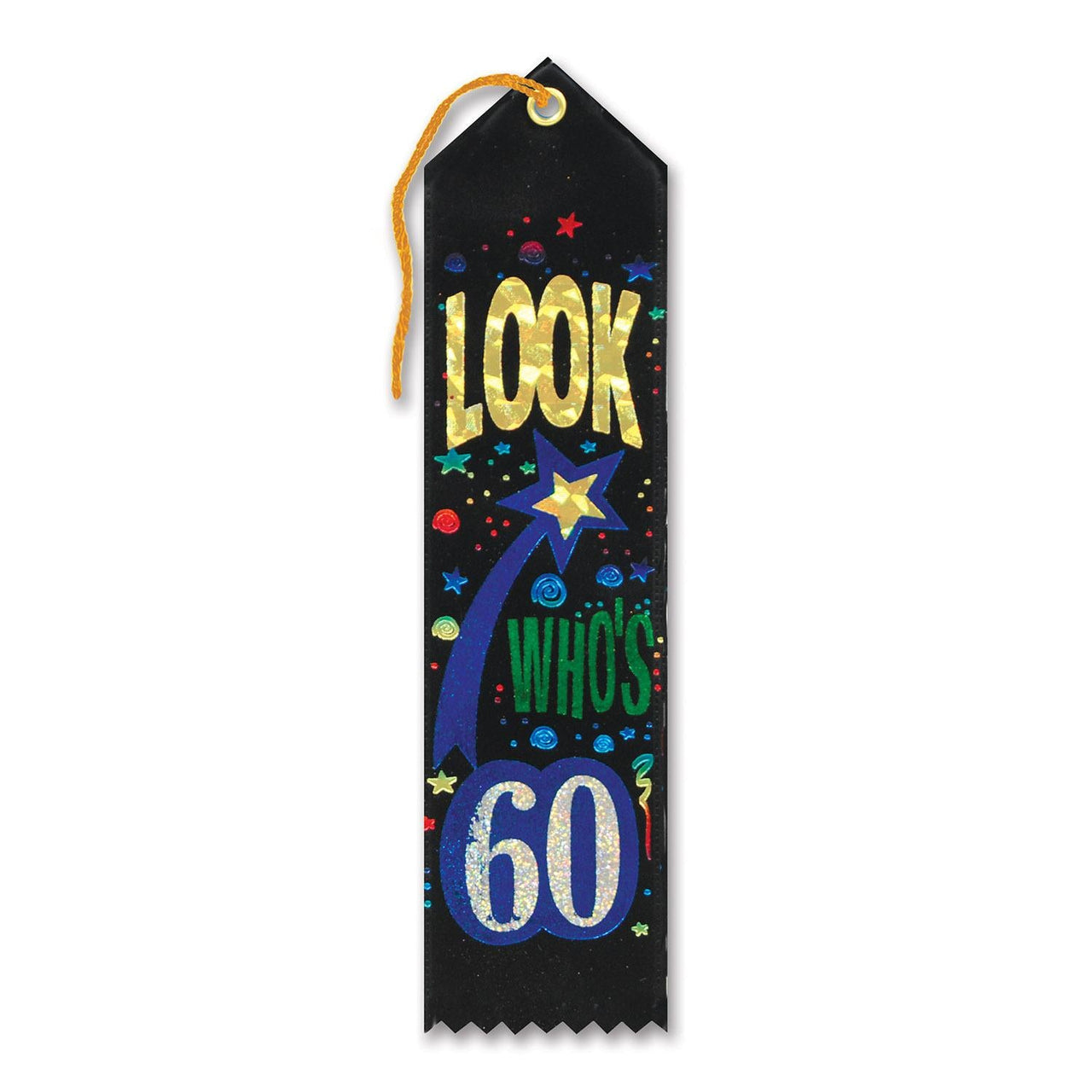 Look Who's 60 Award Ribbon - Bulk 6 Pack