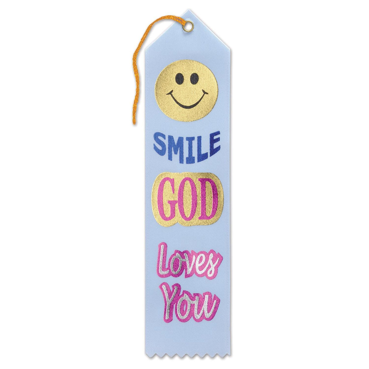 Smile - God Loves You Ribbon - Bulk 6 Pack