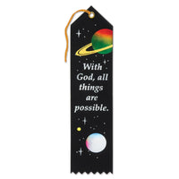 With God - All Things Are Possible Party Ribbon - Bulk 6 Pack