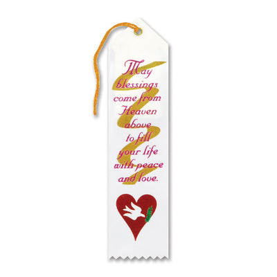 May Blessings Come From Heaven Ribbon - Bulk 6 Pack