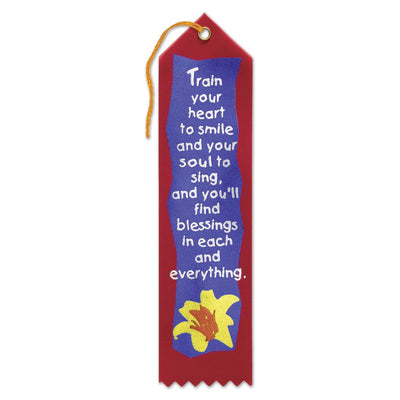 Train Your Heart To Smile Ribbon - Bulk 6 Pack