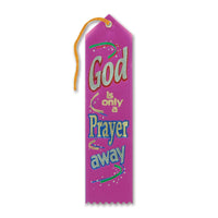 God Is Only A Prayer Away Ribbon - Bulk 6 Pack