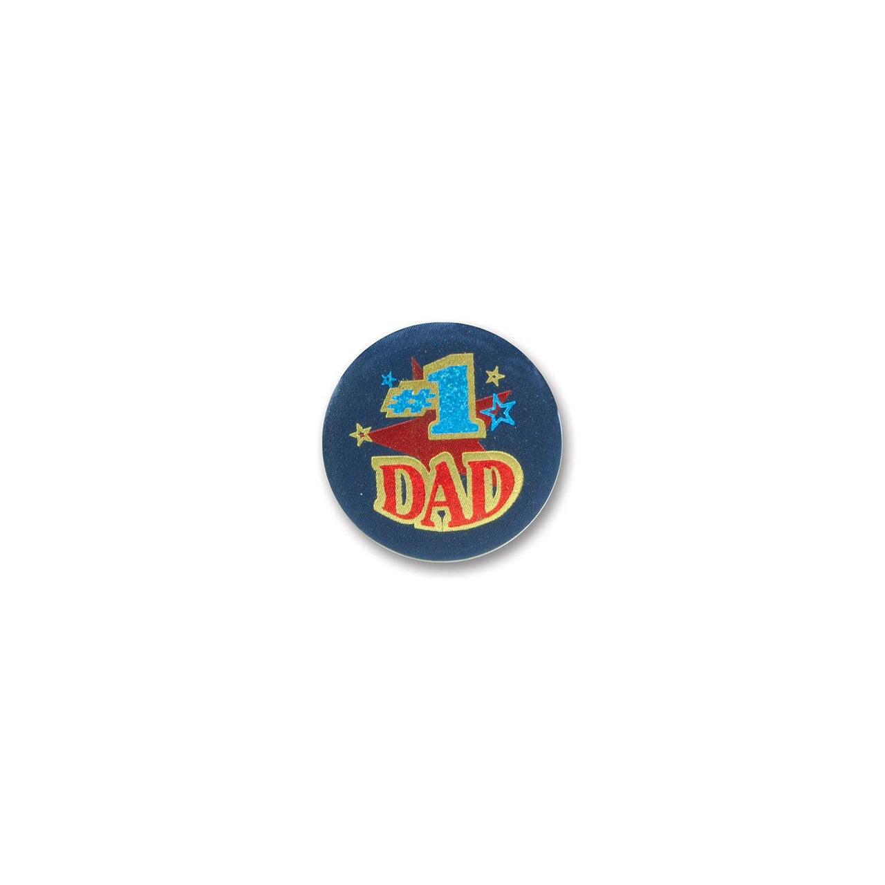 Father's Day #1 Dad Satin Button - Bulk 6 Pack