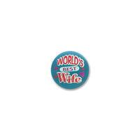 World's Best Wife Mother's Day Satin Button - Bulk 6 Pack