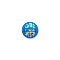 World's Best Husband Satin Button - Bulk 6 Pack