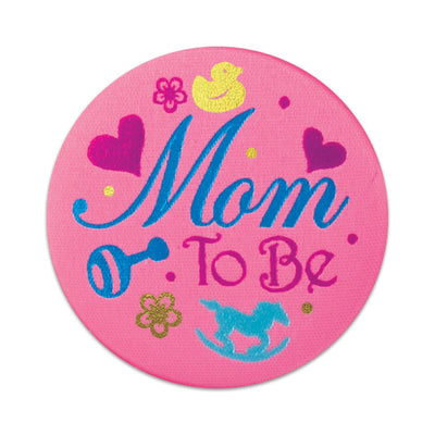 Mom To Be Satin Button - Bulk 6 Pack