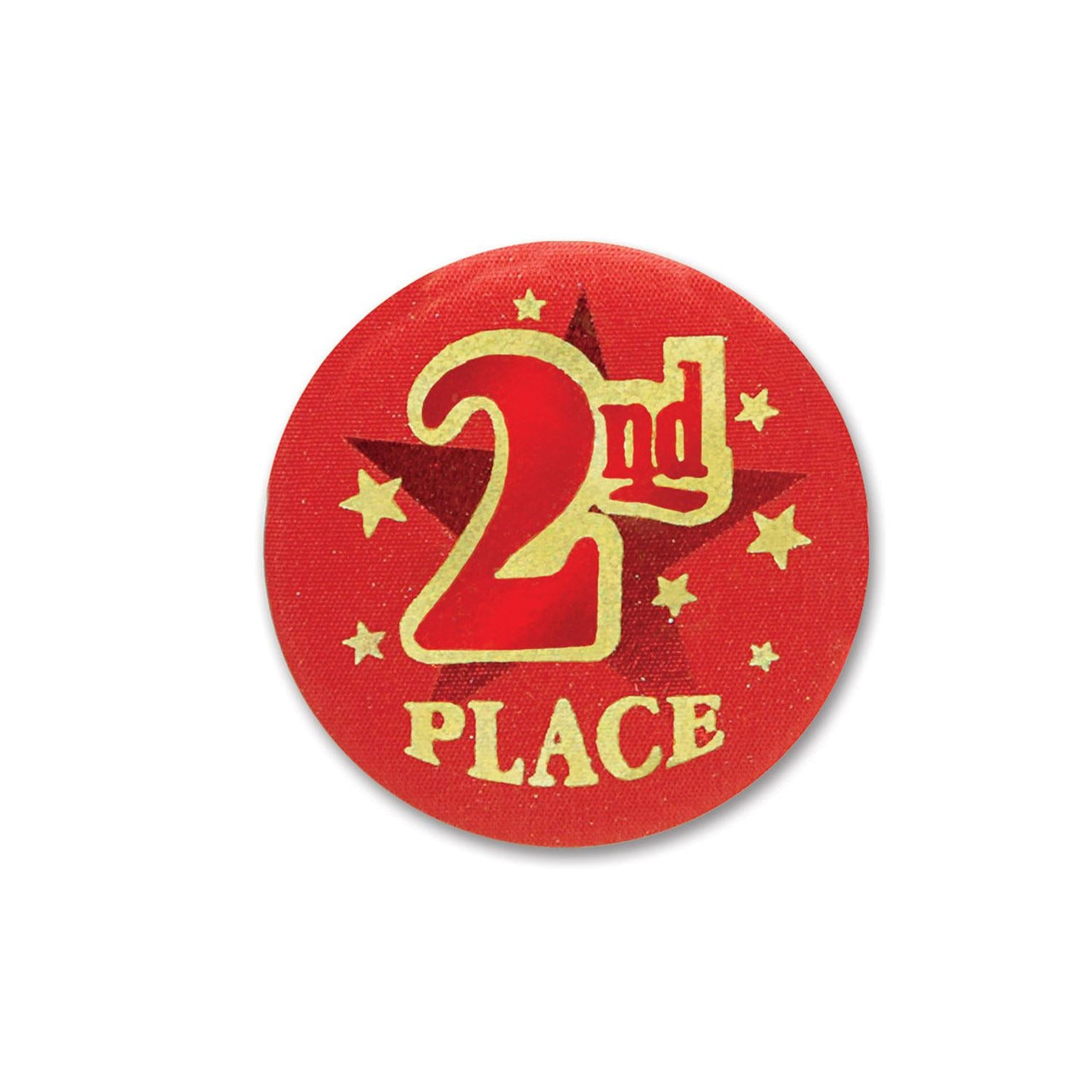 2nd Place Satin Button - Bulk 6 Pack