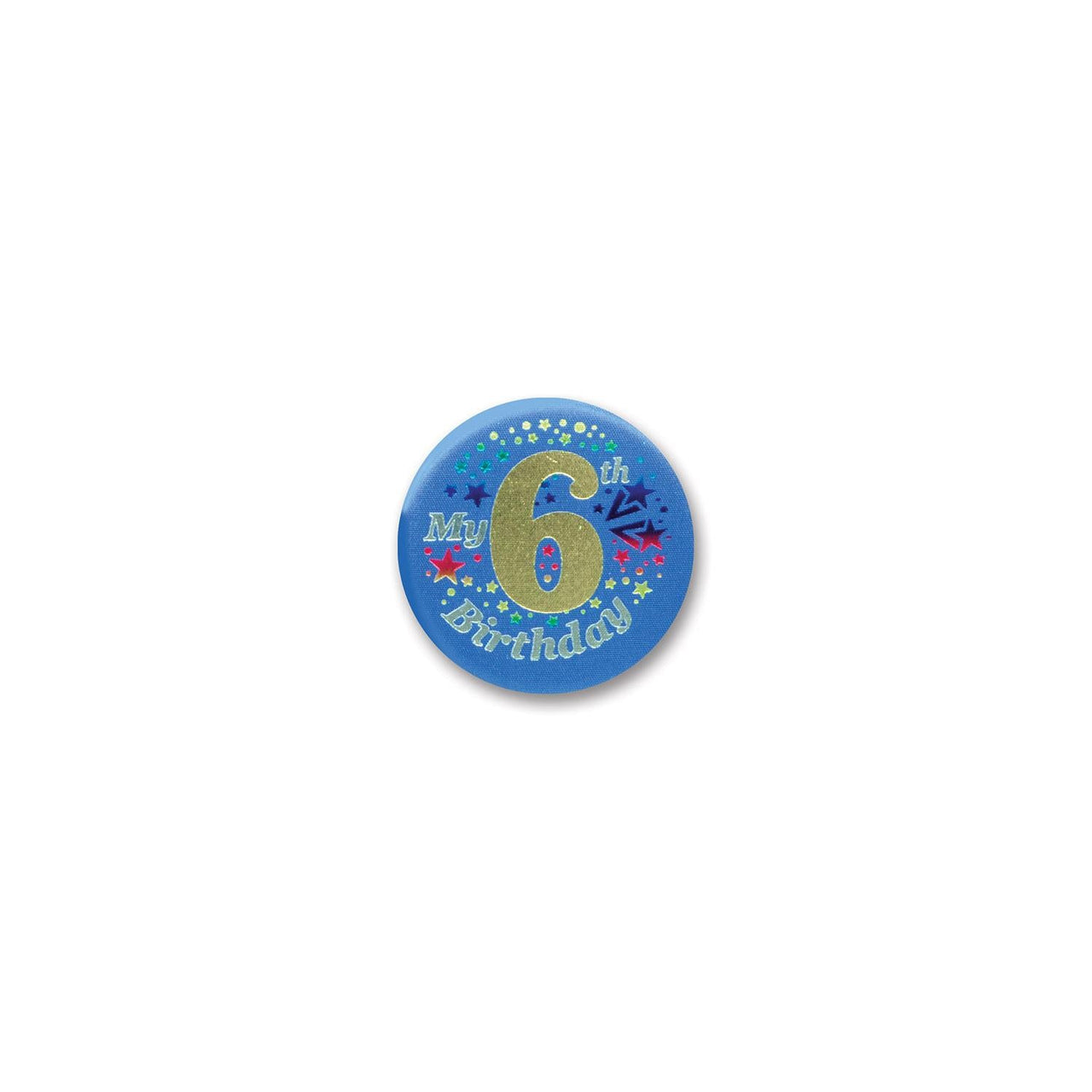 My 6th Birthday Satin Button - Bulk 6 Pack