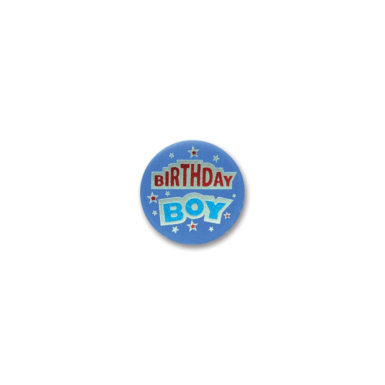 Birthday Boy Satin Button - Bulk 6 Pack