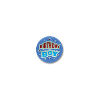Birthday Boy Satin Button - Bulk 6 Pack
