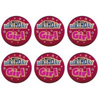 Birthday Girl Satin Button