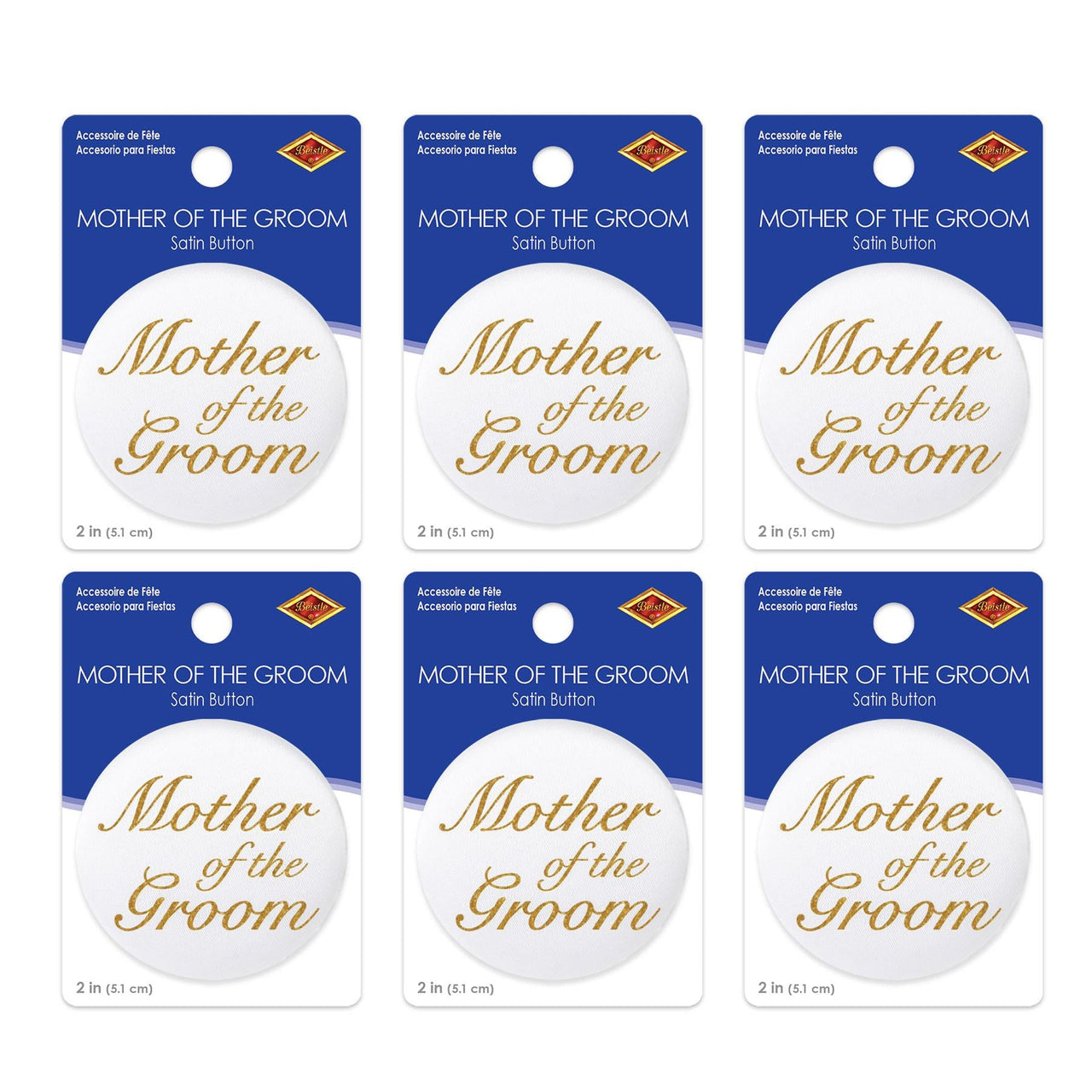 Mother Of The Groom Satin Button (Case of 6)