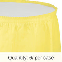 6/Case Bulk Mimosa Plastic Tableskirt 29 inch x 14 ft