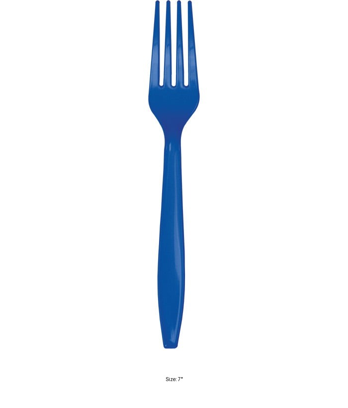 288/Case Bulk Cobalt Blue Plastic Forks