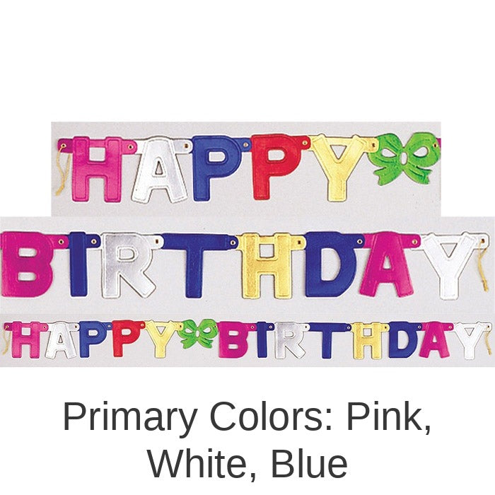 12/Case Bulk Happy Birthday Party Banners