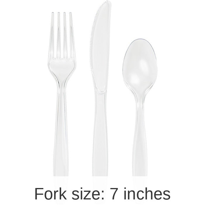 288/Case Bulk Clear Assorted Plastic Cutlery