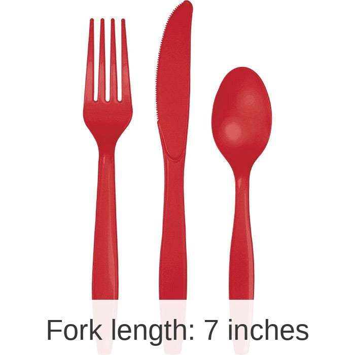 288/Case Bulk Classic Red Assorted Plastic Cutlery