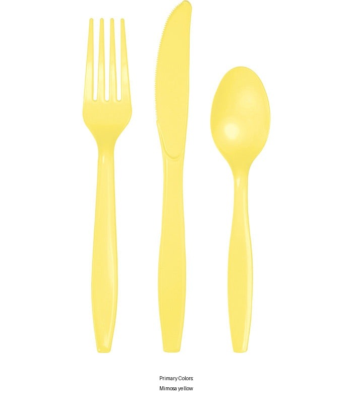 288/Case Bulk Mimosa Assorted Plastic Cutlery