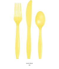 288/Case Bulk Mimosa Assorted Plastic Cutlery