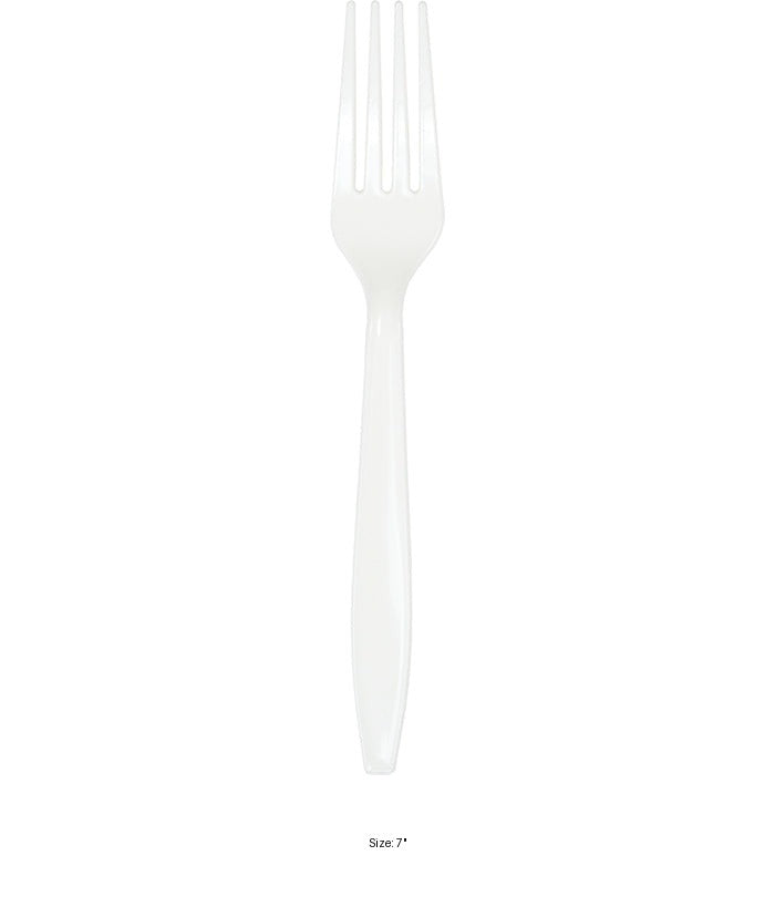 288/Case Bulk White Plastic Forks