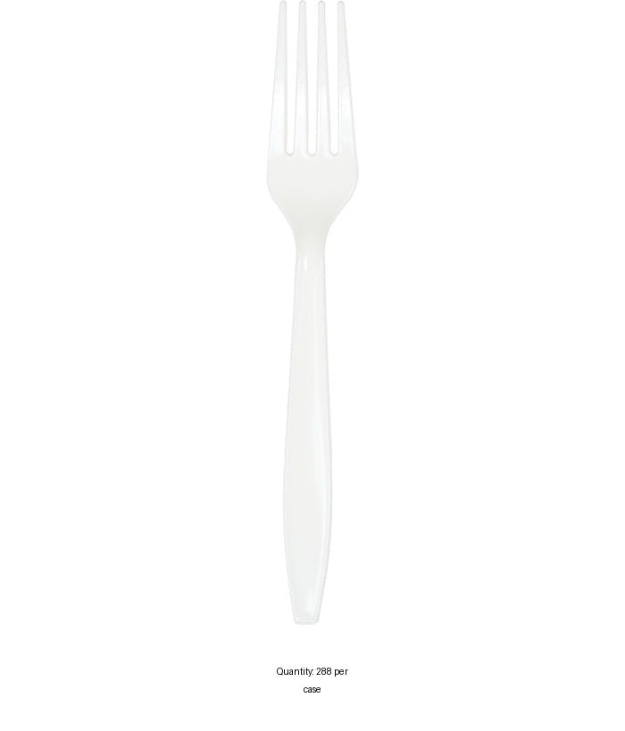 288/Case Bulk White Plastic Forks