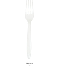 288/Case Bulk White Plastic Forks