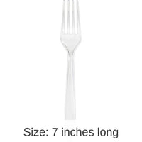 600/Case Bulk Clear Plastic Forks