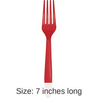 288/Case Bulk Classic Red Plastic Forks