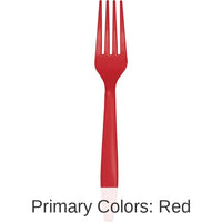 288/Case Bulk Classic Red Plastic Forks