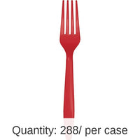 288/Case Bulk Classic Red Plastic Forks