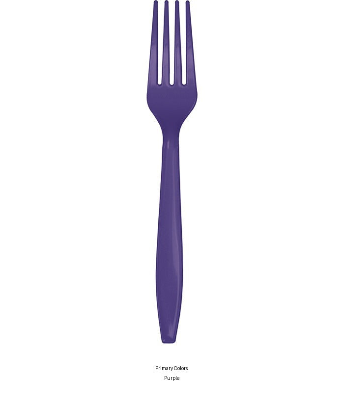 288/Case Bulk Purple Plastic Forks