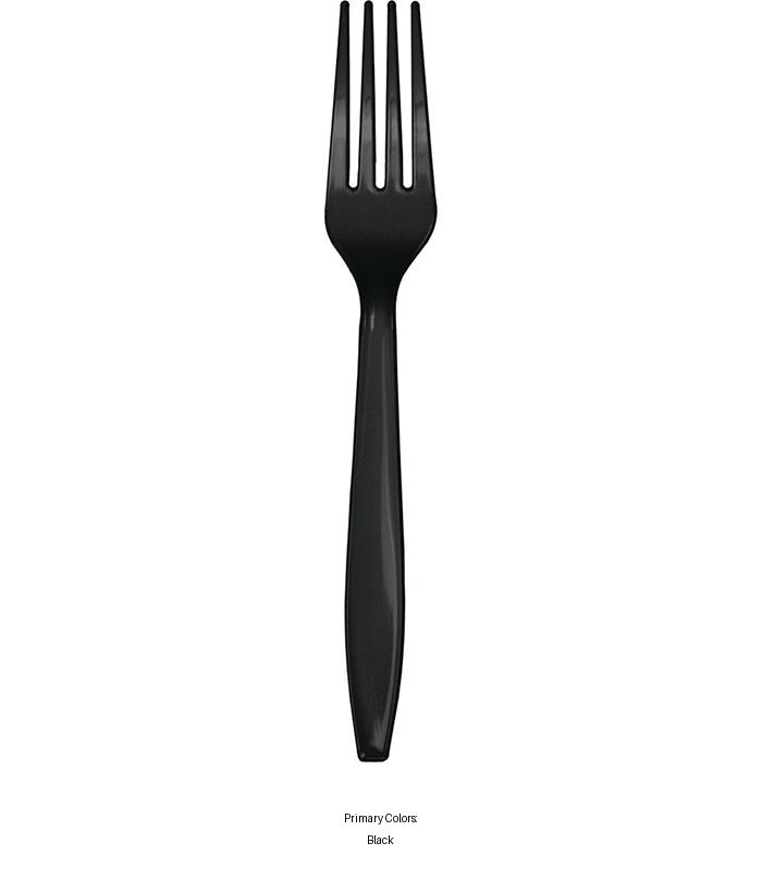 288/Case Bulk Black Velvet Plastic Forks
