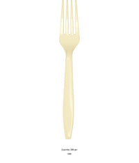288/Case Bulk Ivory Plastic Forks