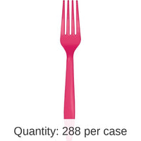 288/Case Bulk Hot Magenta Plastic Forks