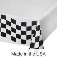 12/Case Bulk Black and White Check Paper Table Covers