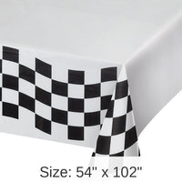 12/Case Bulk Black and White Check Paper Table Covers