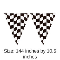 12/Case Bulk Black and White Check Banners