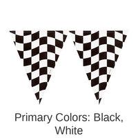 12/Case Bulk Black and White Check Banners