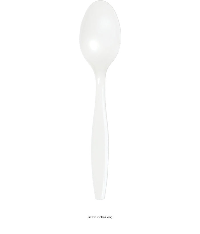 288/Case Bulk White Plastic Spoons